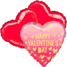Balloon bouquet happy Valentine's Day pink ombre